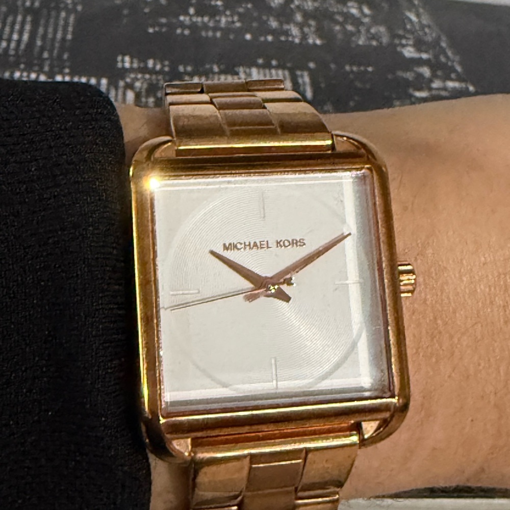 Michael Kors Rose Gold Square Watch